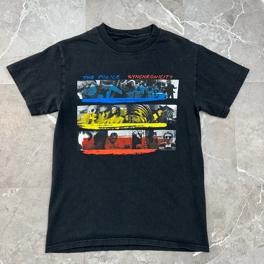 Vintage The Police Synchronicity Graphic Tee Mens Small Short Sleeve Band Shirt